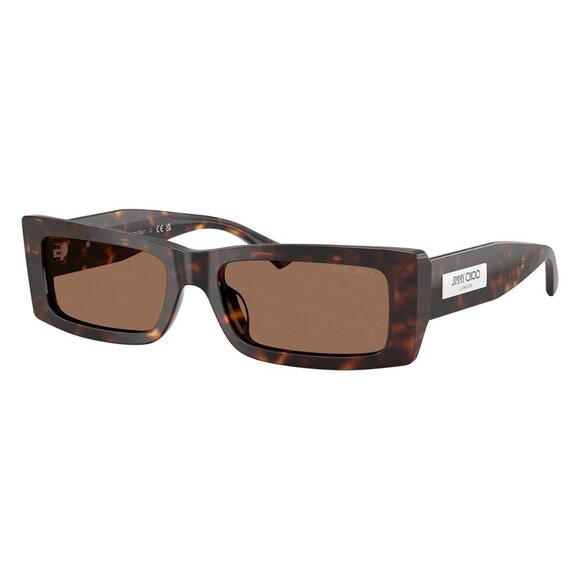New JIMMY CHOO Havana Rectangle JC5040U 5002/73 Sunglasses Women - Picture 1 of 6